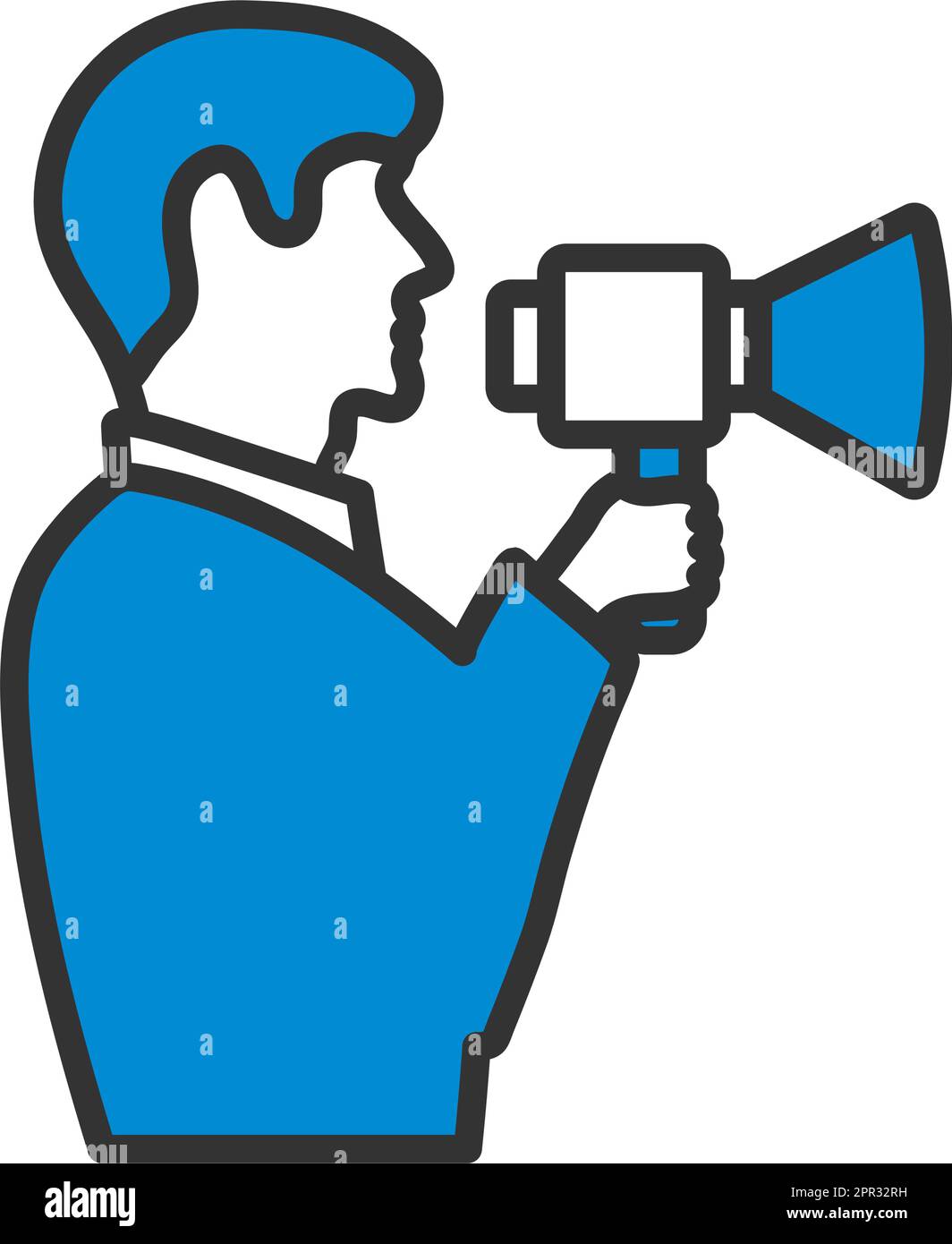 Icona dell'uomo con boccaglio Illustrazione Vettoriale