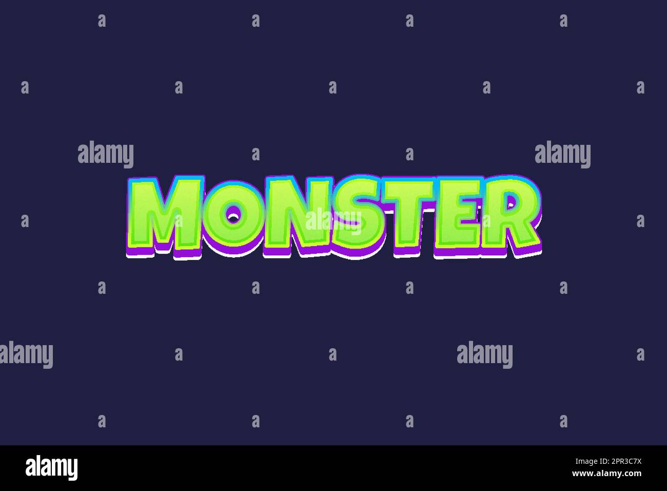 Effetti di testo Monster Illustrazione Vettoriale
