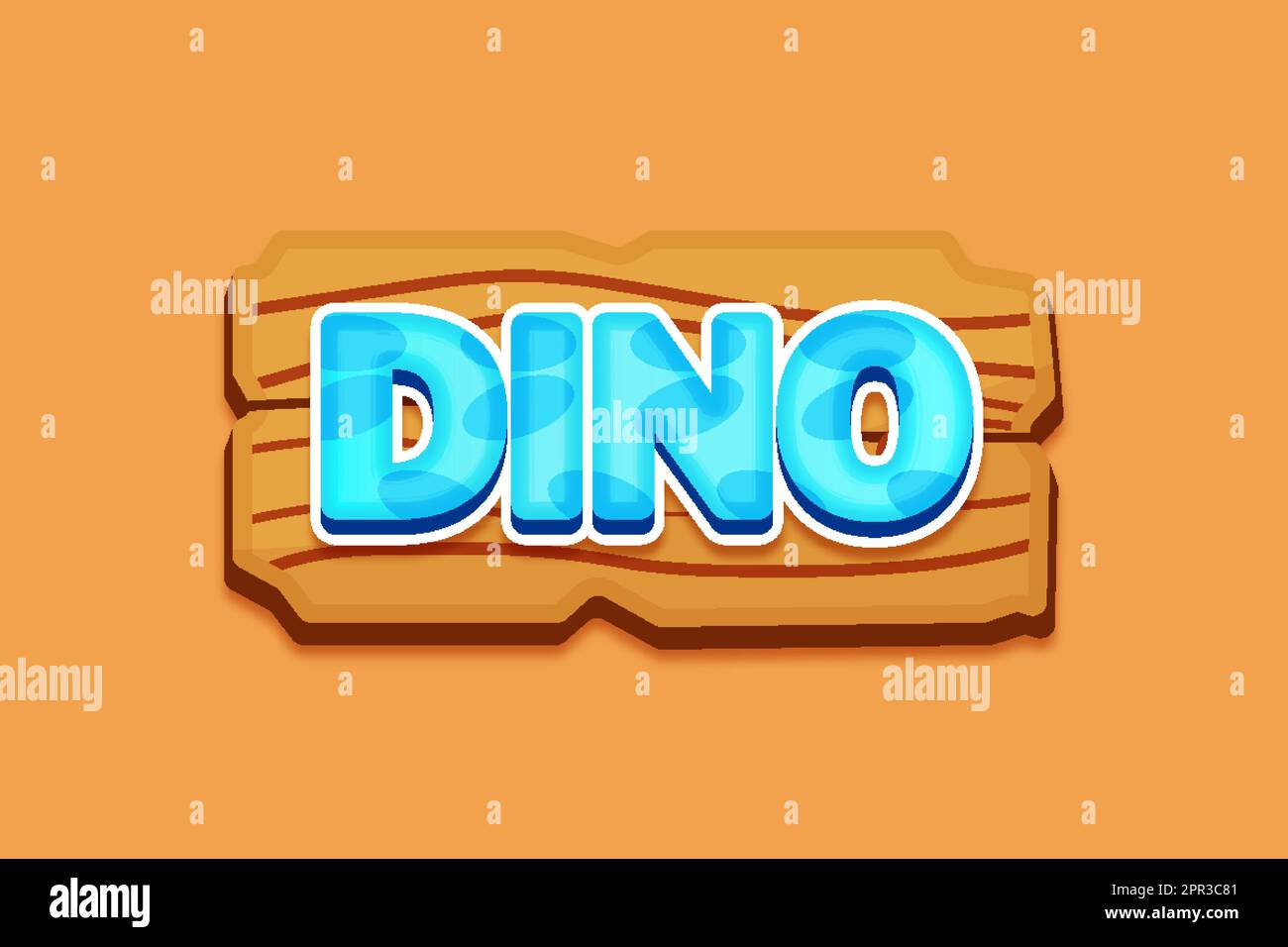 Effetti testo Dino Illustrazione Vettoriale