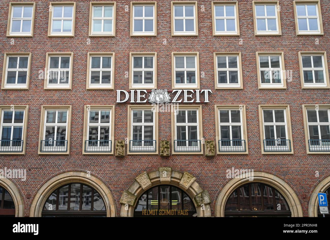 Die Zeit, Helmut-Schmidt-Haus, Speersort, Amburgo, Deutschland Foto Stock