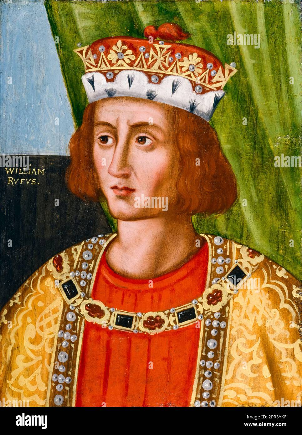 Guglielmo II d'Inghilterra, Guglielmo Rufus (circa 1056-1100), Re d'Inghilterra (1087-1100), dipinto a olio su tavola, prima del 1626 Foto Stock