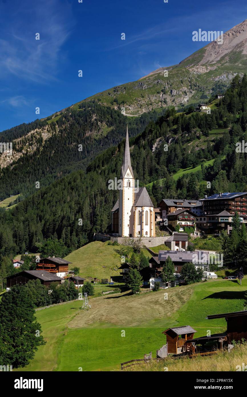 Heiligenblut am Grossglockner , Austria, Carinzia, Parco Nazionale degli alti Tauri, Heiligenblut Foto Stock