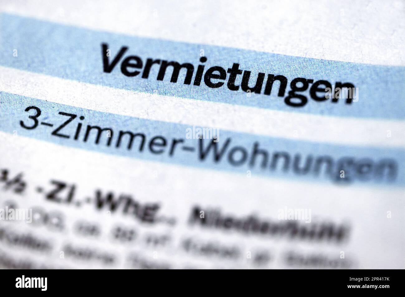 Locazioni in una newsletter, Germania Foto Stock
