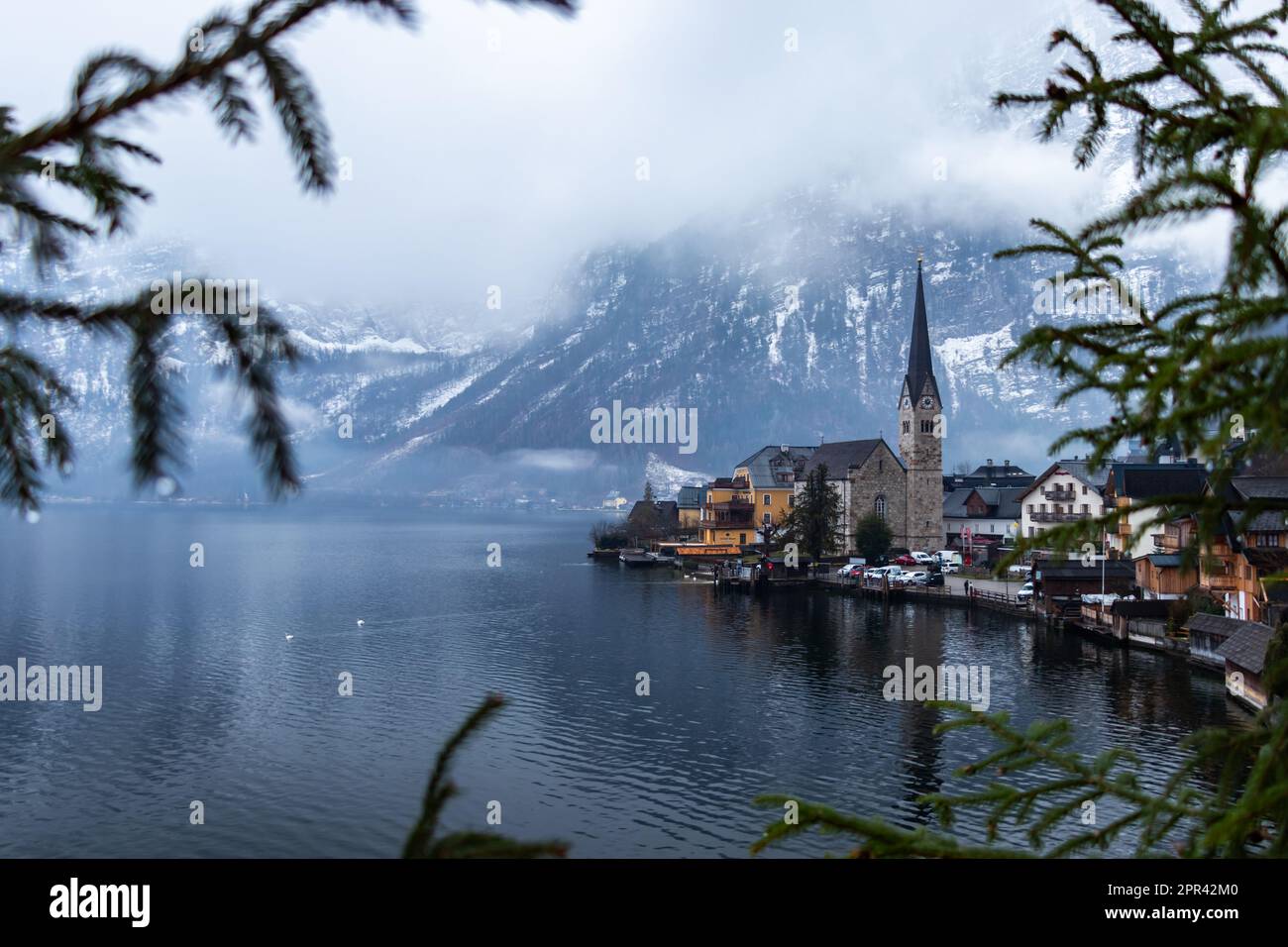 Hallstatt Village in Austria, Europa Foto Stock