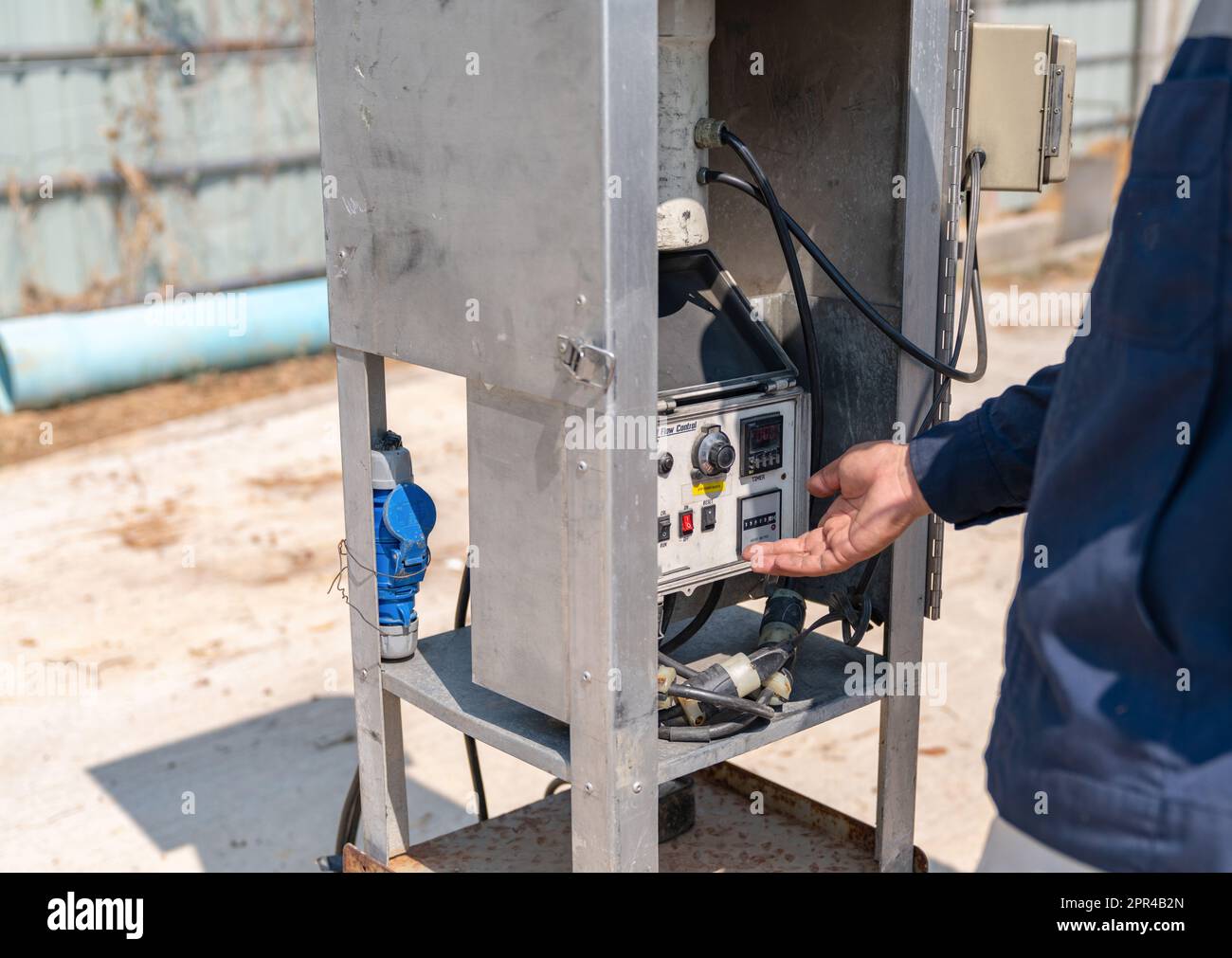 Campionatore d'aria ad alto volume per il campionamento della polvere respirabile, TSP (Total Suspensed Particulate) e particolato (PM10). Foto Stock