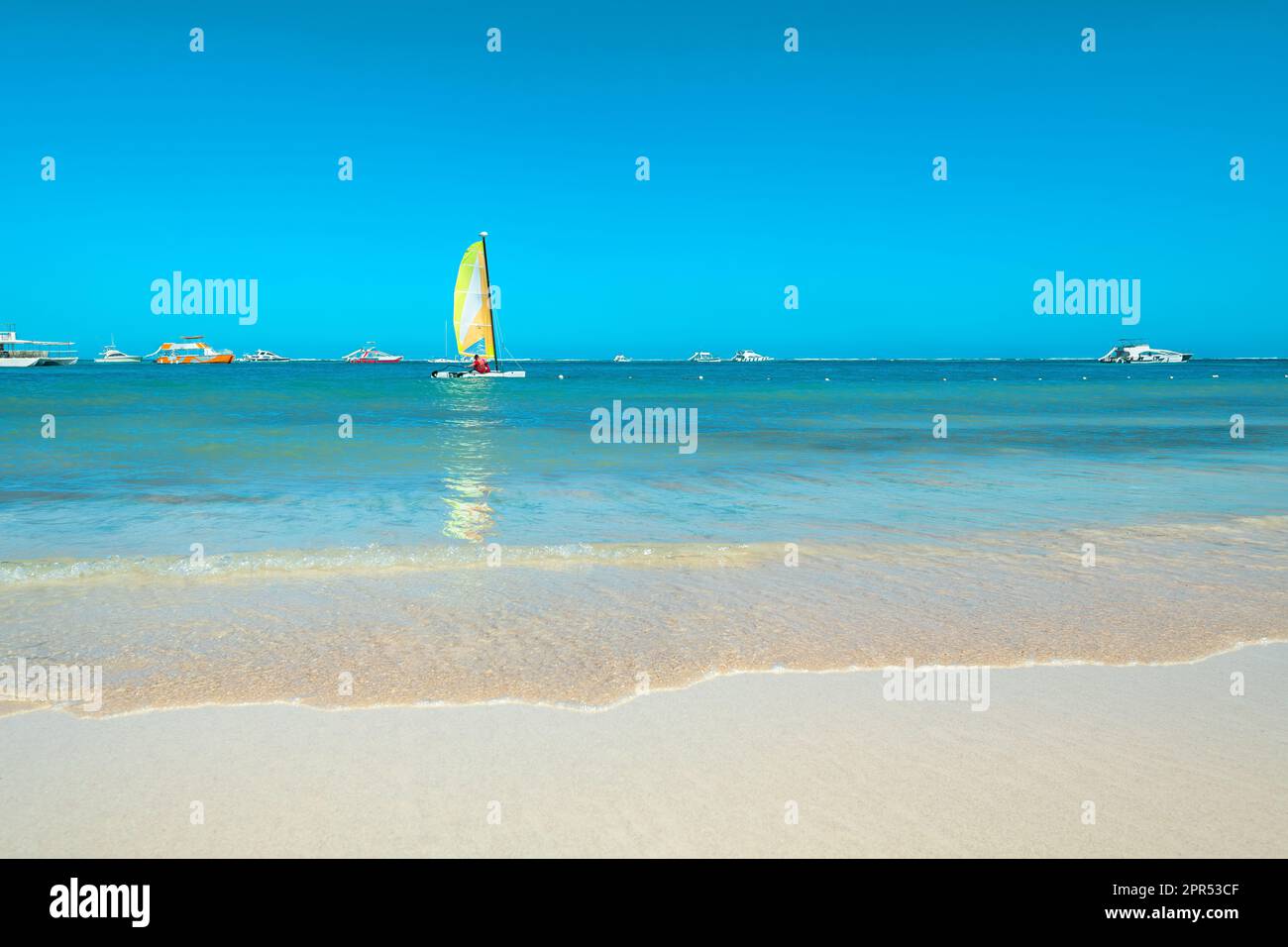 Bavaro Beach a Punta Cana nella Repubblica Dominicana Foto Stock