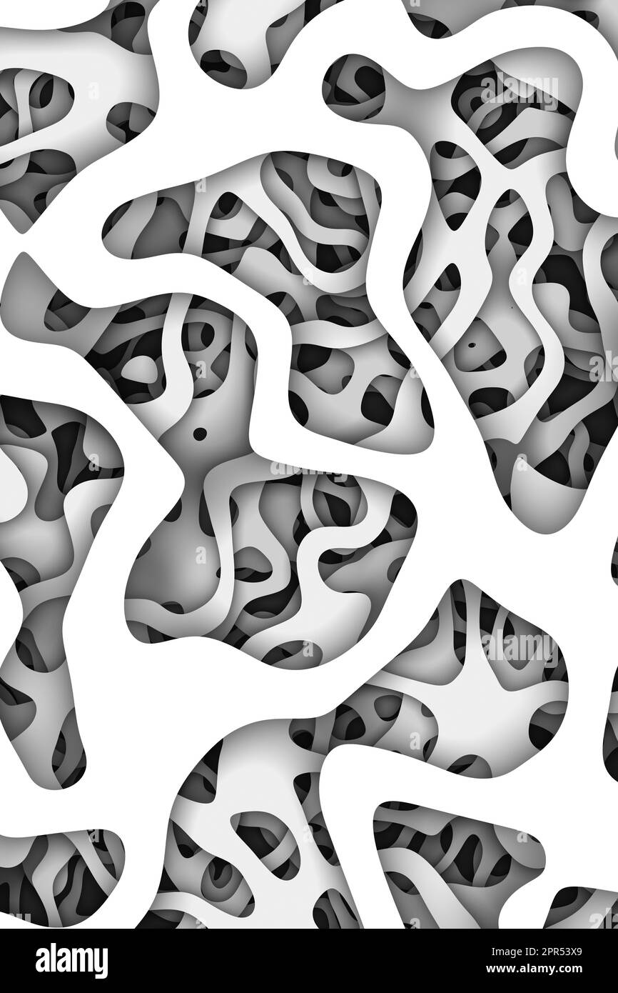 Astratto 3D sfondo bianco forme Foto Stock