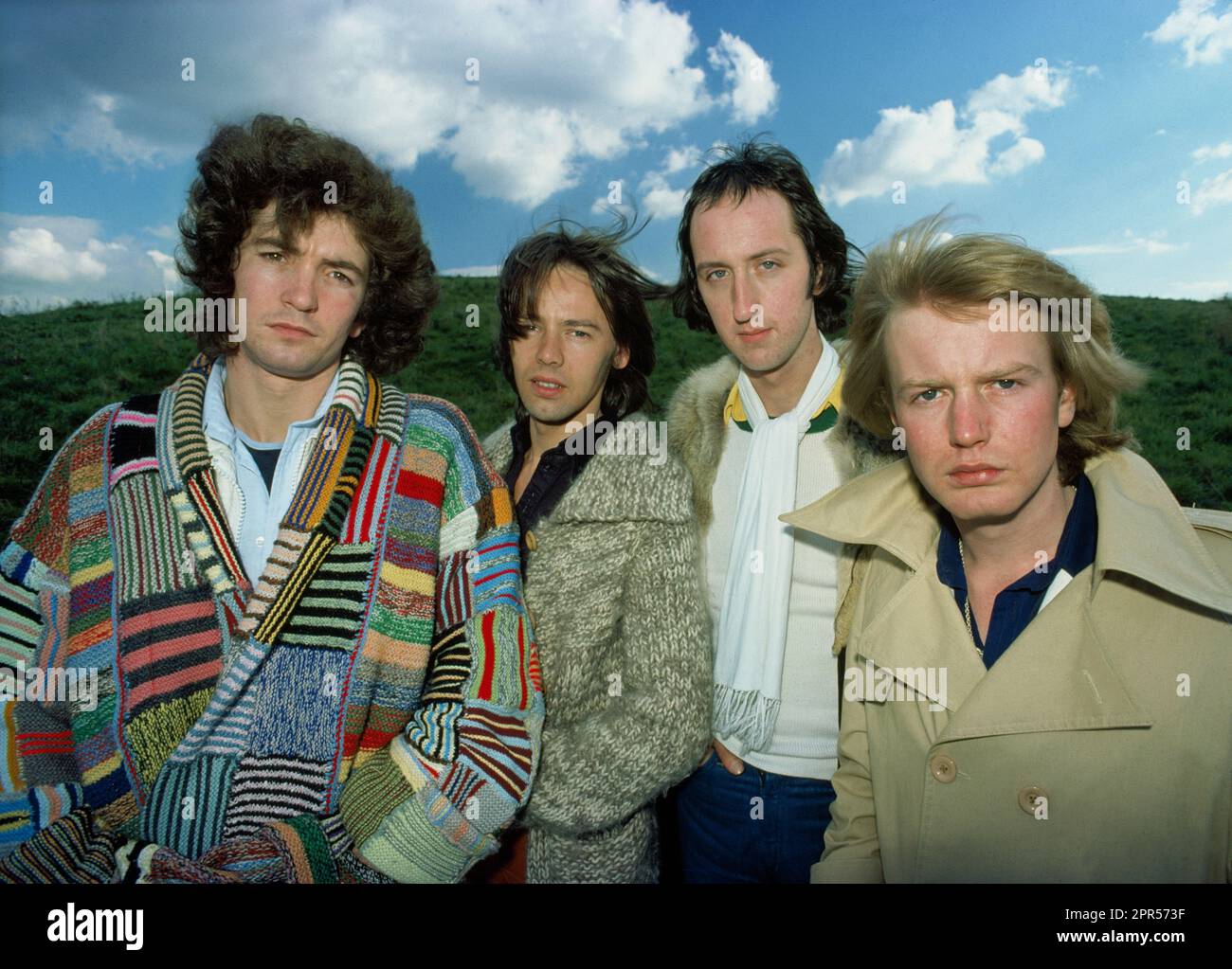 Gruppo rock scozzese pilota fotografato a Londra nel 1978 Foto Stock
