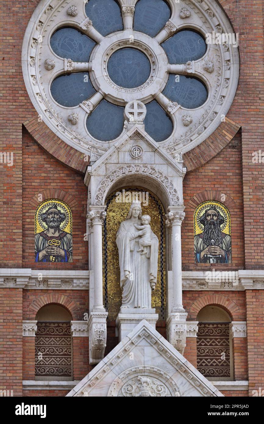 Chiesa votiva e Cattedrale di nostra Signora d'Ungheria, particolare Foto Stock