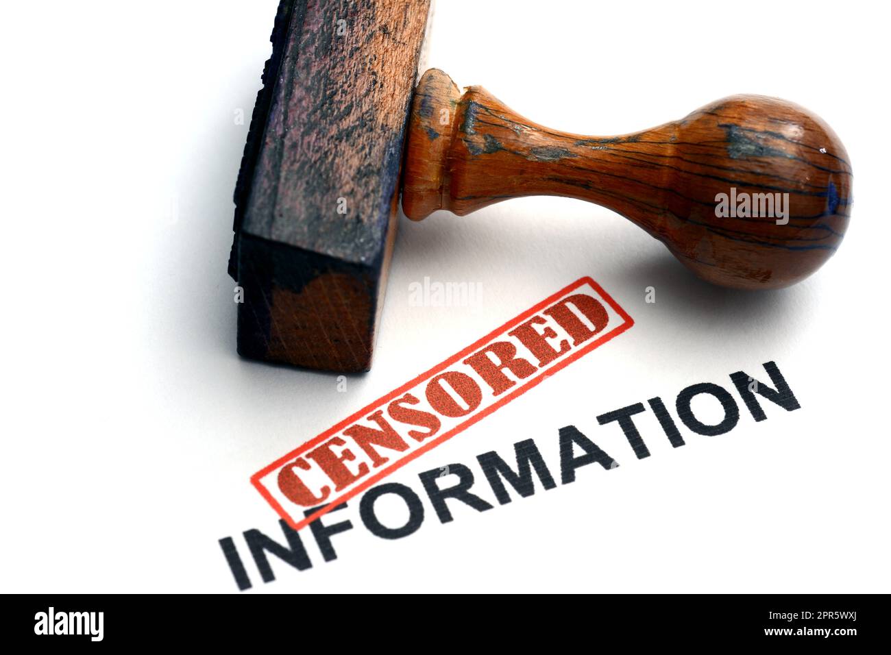 Censurato informazioni Foto Stock
