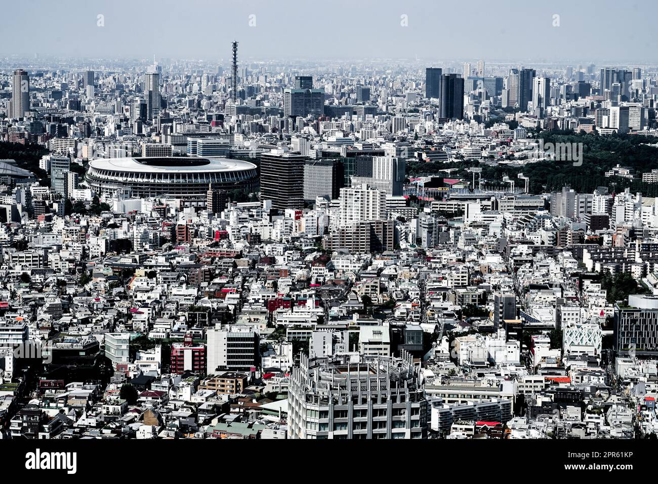 La vista dall'osservatorio Shibuya Sky Foto Stock