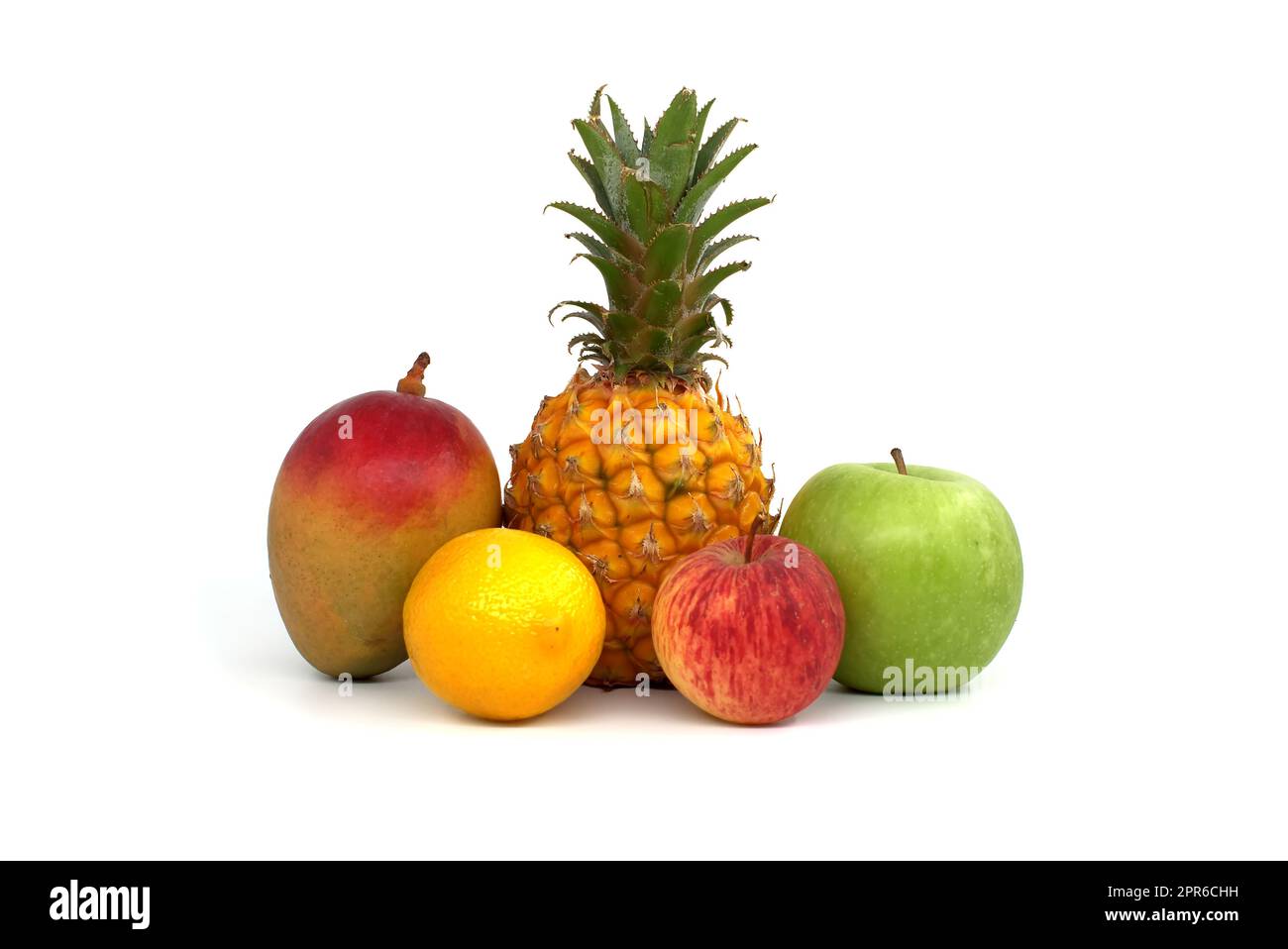 Assortimento di frutta fresca e sana Foto Stock