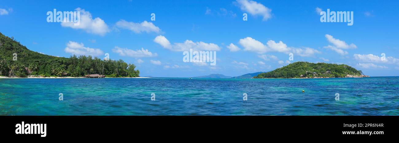 Seychelles, Praslin - Round Island e Anse la Farine Foto Stock