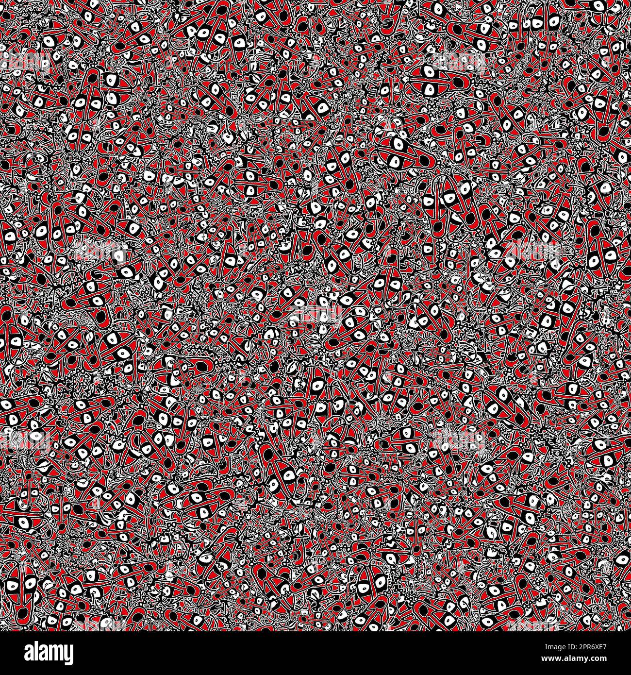 Modello di disegno di stile di schizzo della maschera etnica Foto Stock