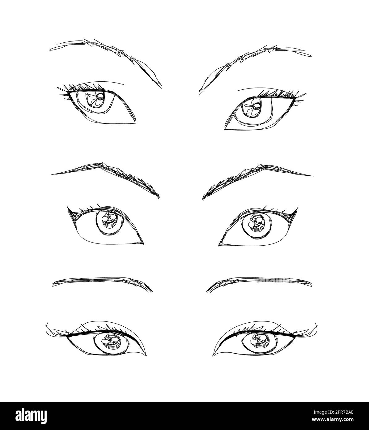 Cartoon occhi set.vettore Foto Stock