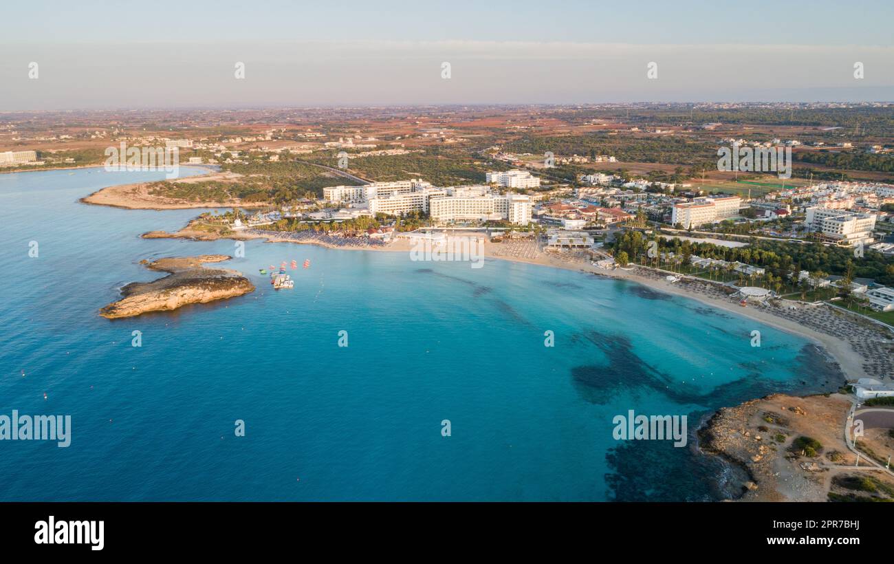 Spiaggia aerea di Nissi, Ayia Napa, Cipro Foto Stock