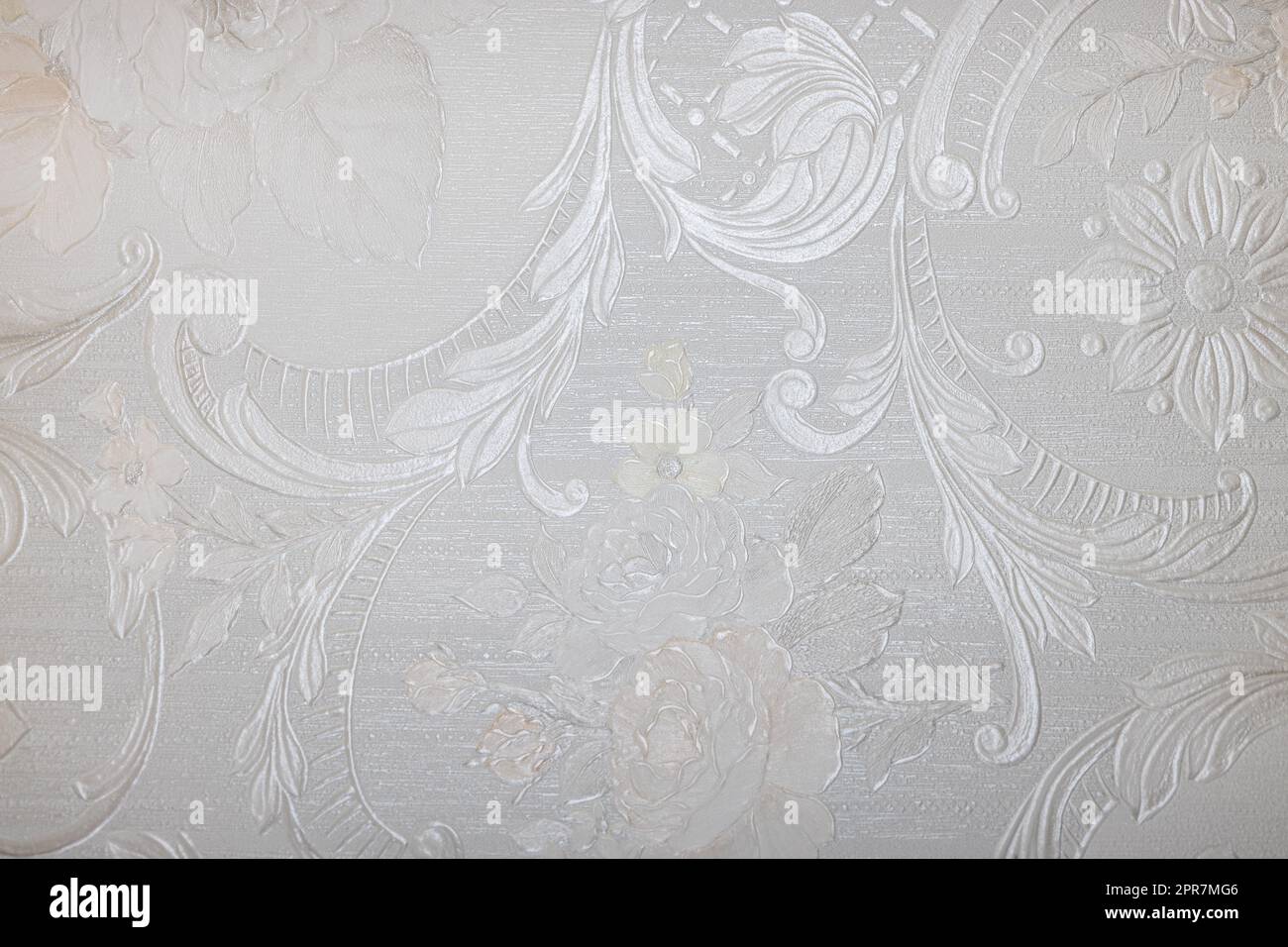 Texture di sfondo con tappezzeria vintage e ornamento floreale Foto Stock