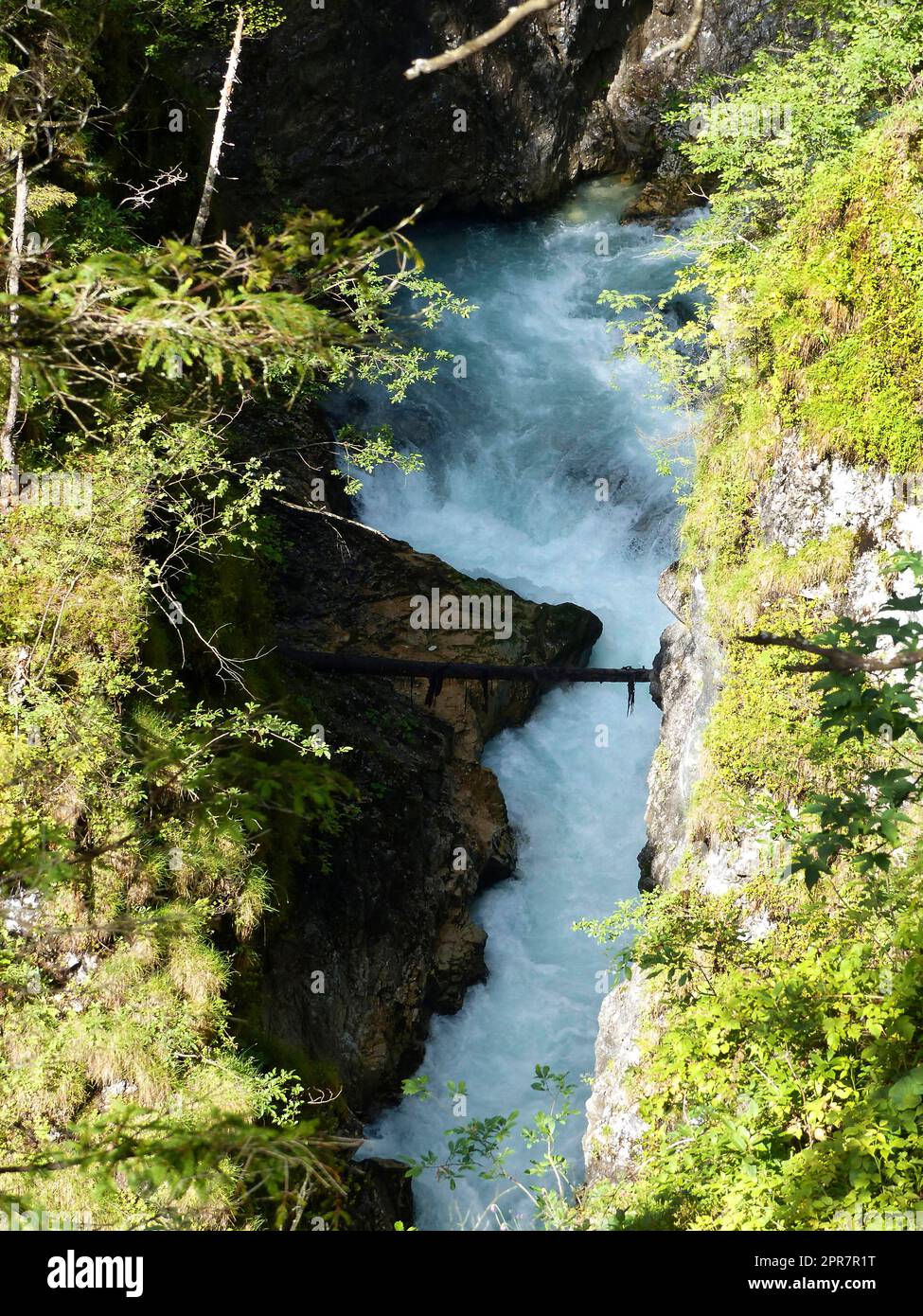 Canyon Leutaschklamm in Baviera, Germania Foto Stock