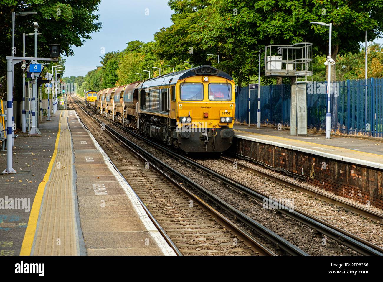 GB Raillocomotiva di trasporto Classe 66, Bexley, Kent, Inghilterra Foto Stock