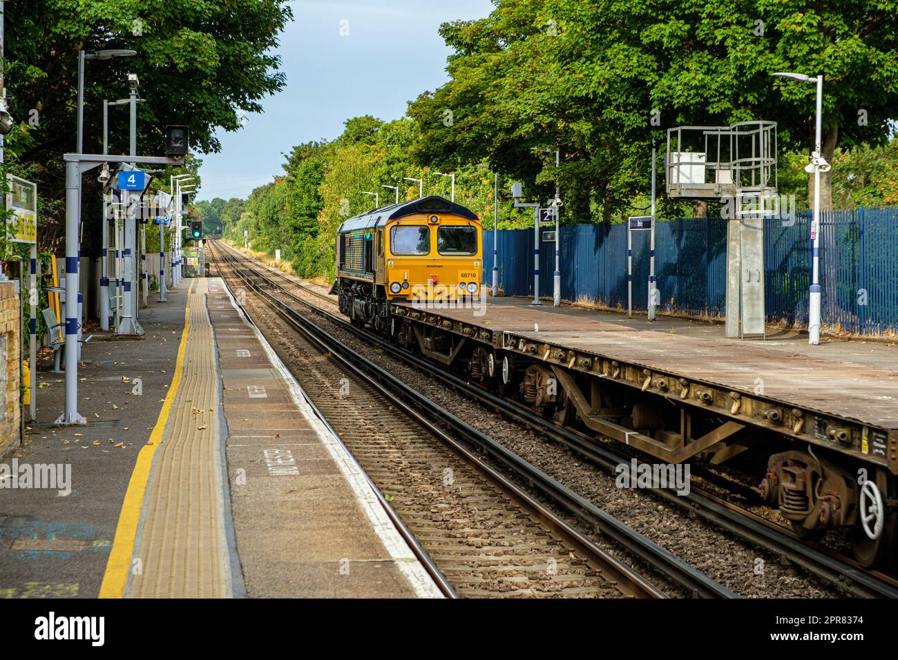 GB Raillocomotiva di trasporto Classe 66, Bexley, Kent, Inghilterra Foto Stock