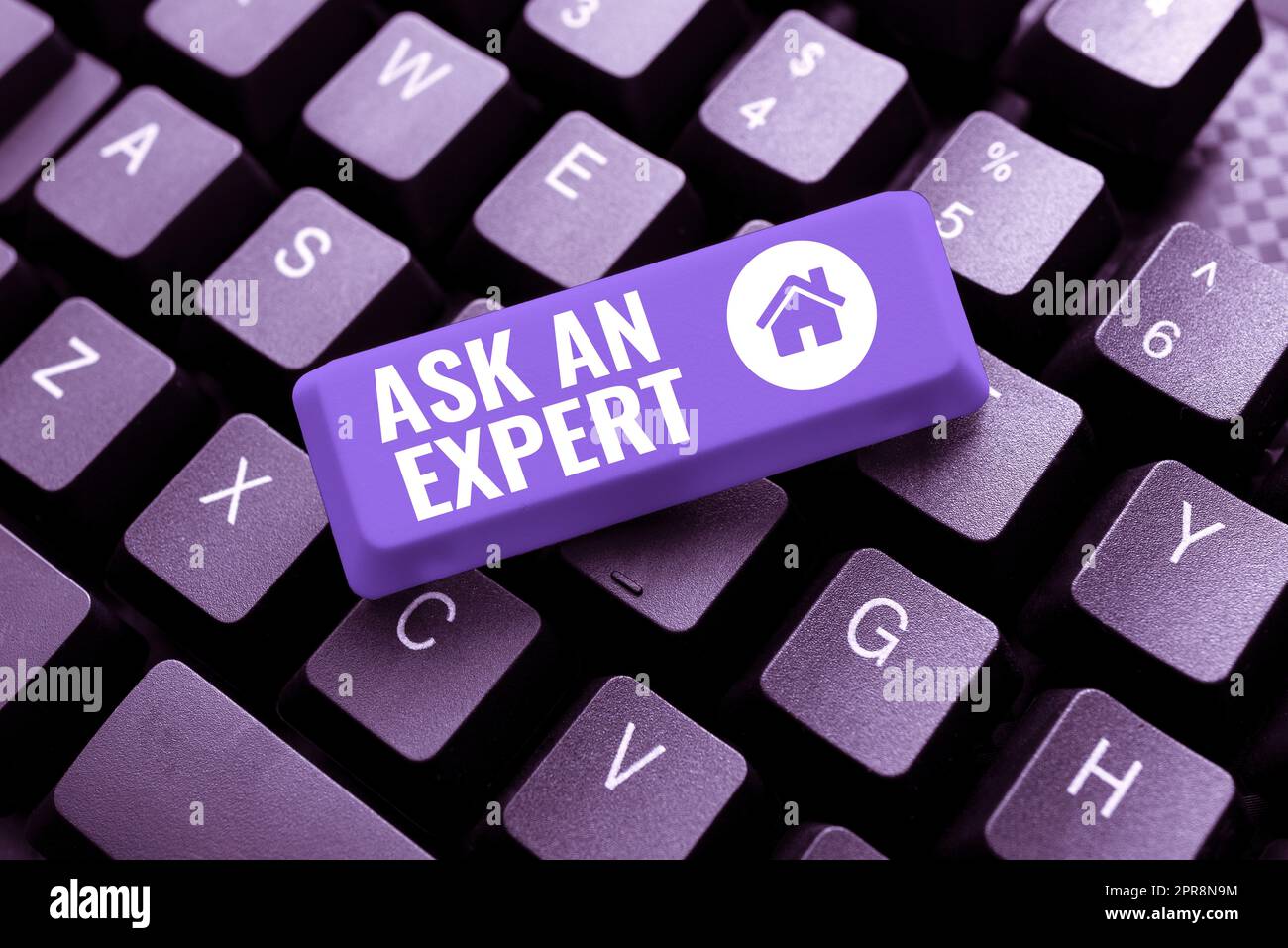 Testo della scrittura Chiedi a un esperto. Word for Superior affidabile Ace Virtuoso Curapp Storeity Authority Geek -49001 Foto Stock