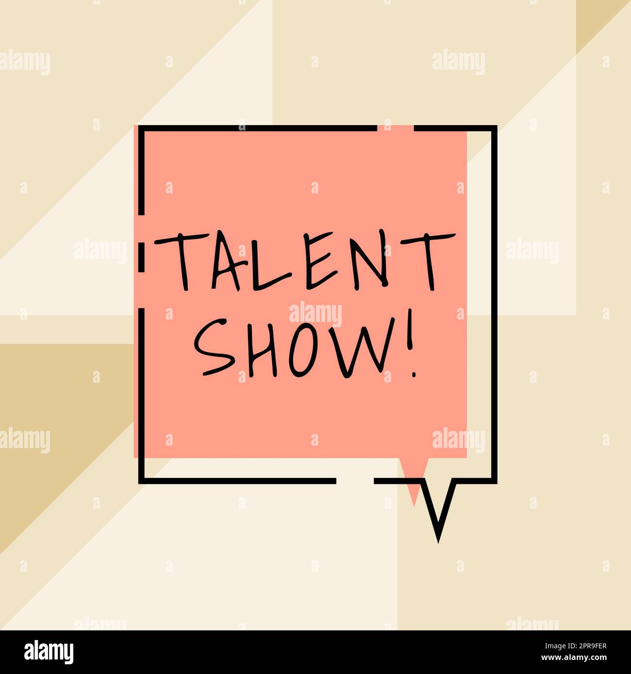 Cartello che mostra Talent Show. Word for Competition di intrattenitori mostra casting delle loro performance vuoto discorso Bubble che presenta idee e strategie per lo sviluppo. Foto Stock