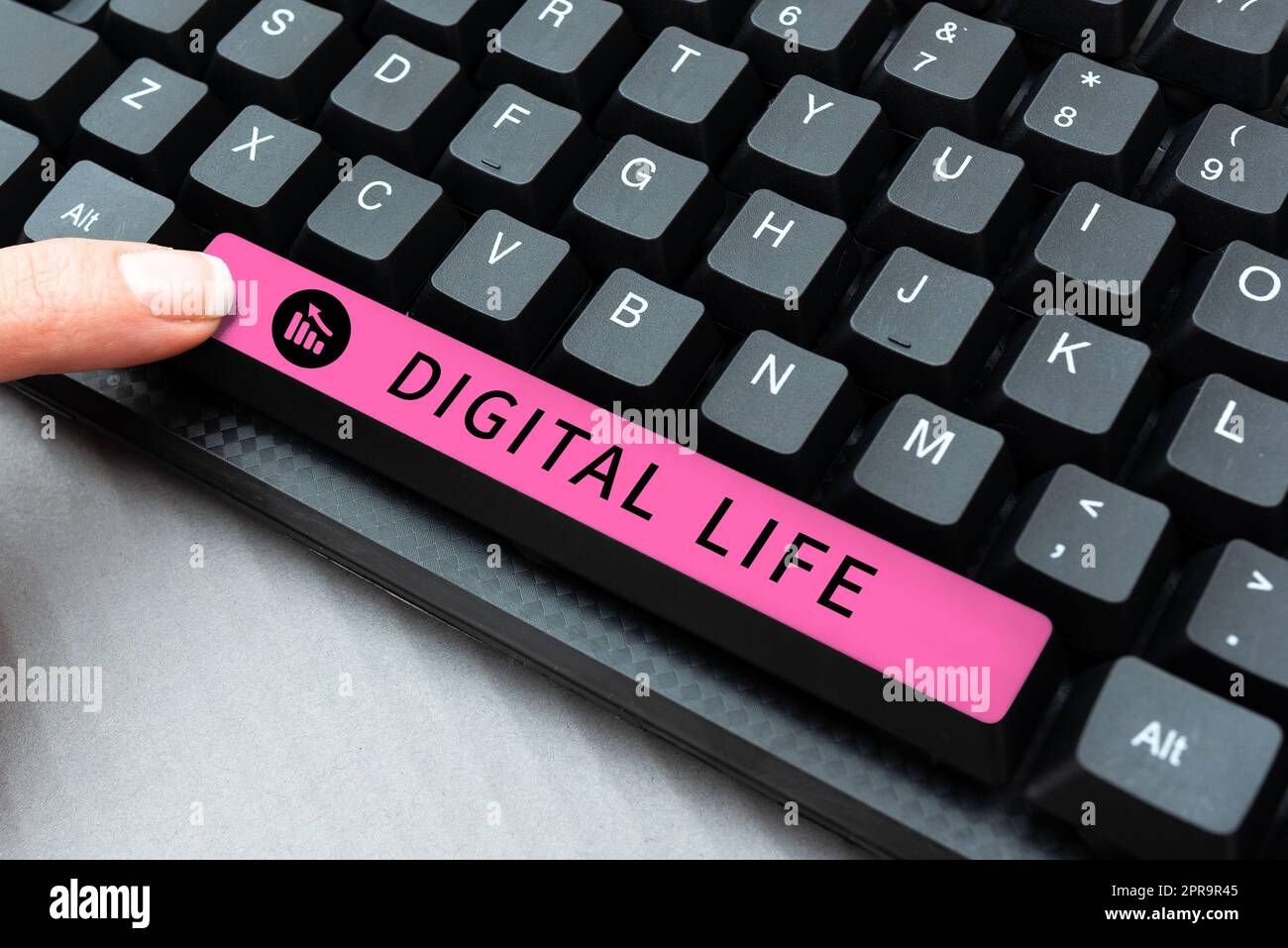 Testo a mano Digital Life. Word for Living in un mondo interconnesso tramite Internet Multimedia -48663 Foto Stock