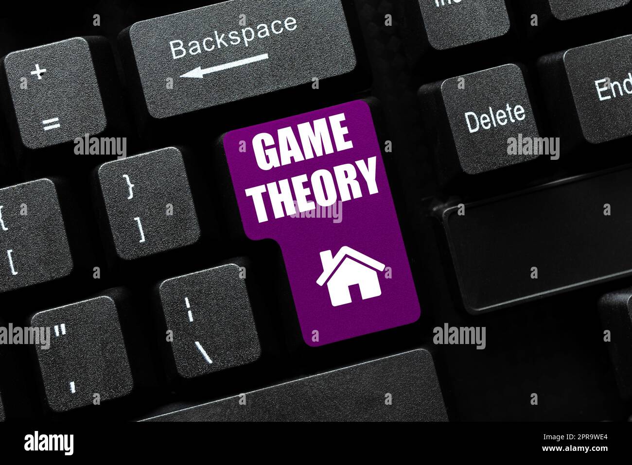 Didascalia di testo Presentazione Teoria del gioco. Internet Concept branca della matematica si occupa di analisi delle strategie -48933 Foto Stock