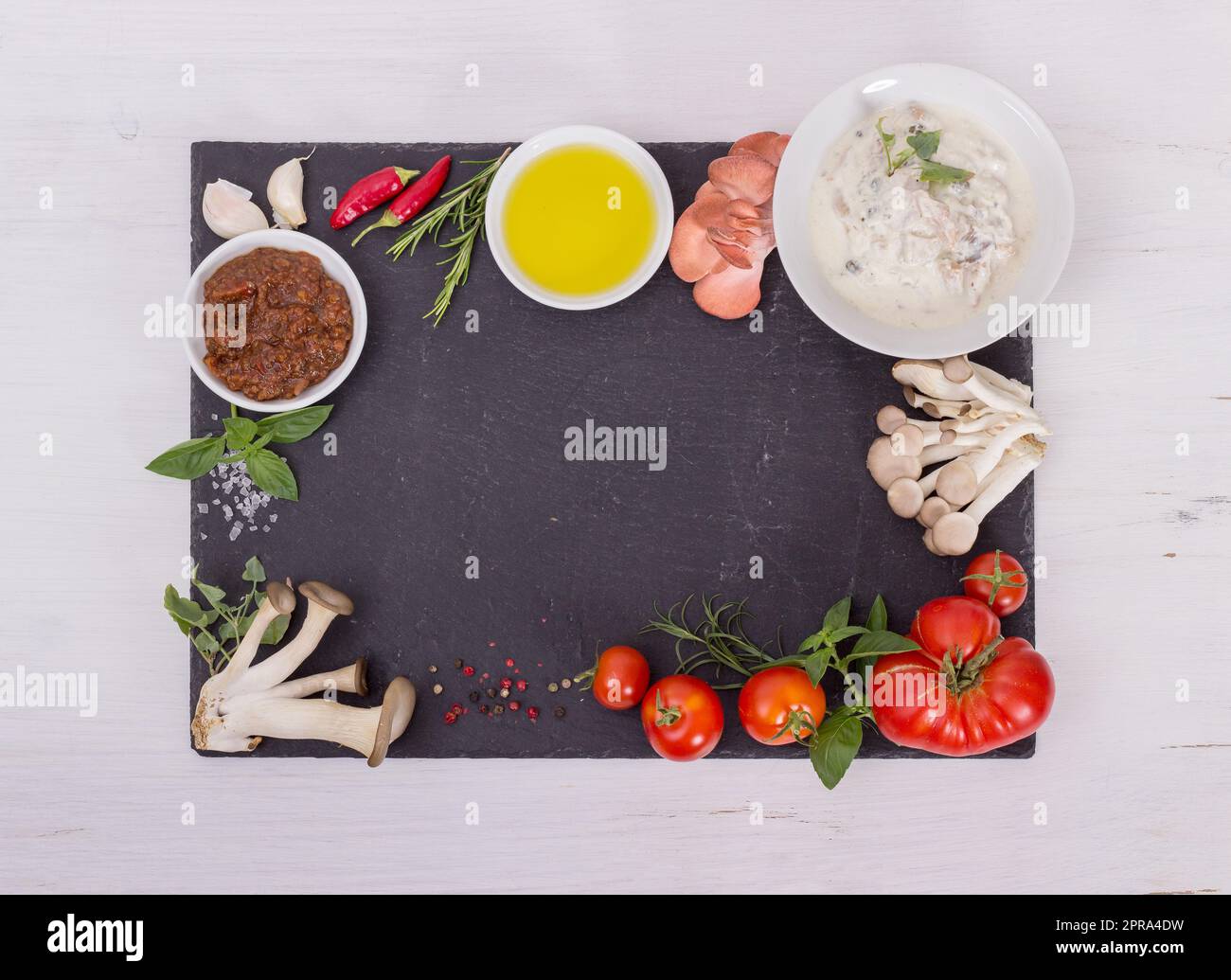 ingredienti della cucina mediterranea Foto Stock