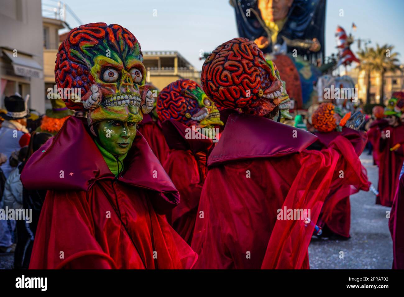 Un momento della cerimonia di apertura delle celebrazioni per i 150 anni del Carnevale di Viareggio il 4 febbraio 2023 a Viareggio Foto Stock