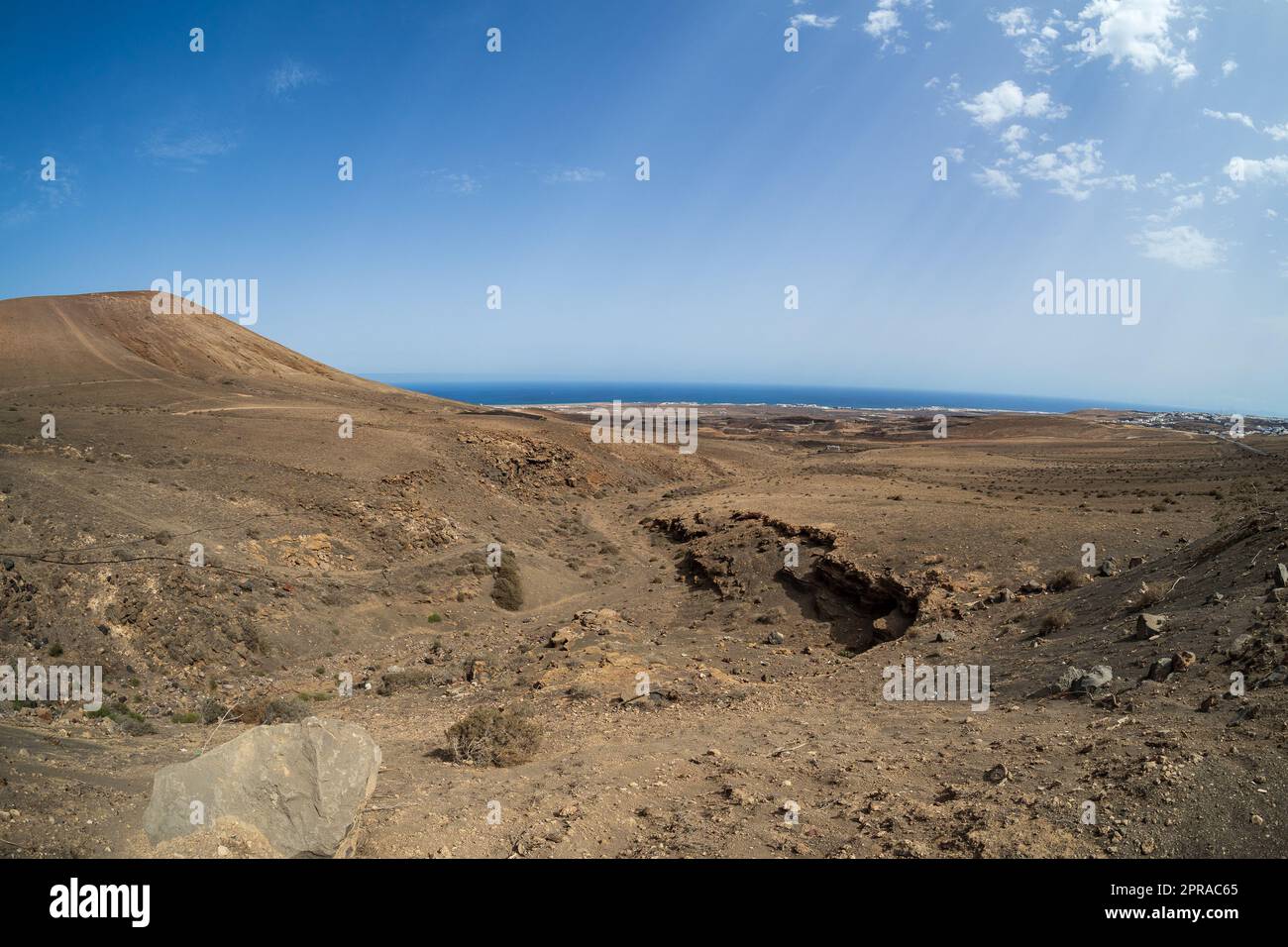 Tipico paesaggio vulcanico. Lanzarote, Isole Canarie. Spagna. Foto Stock