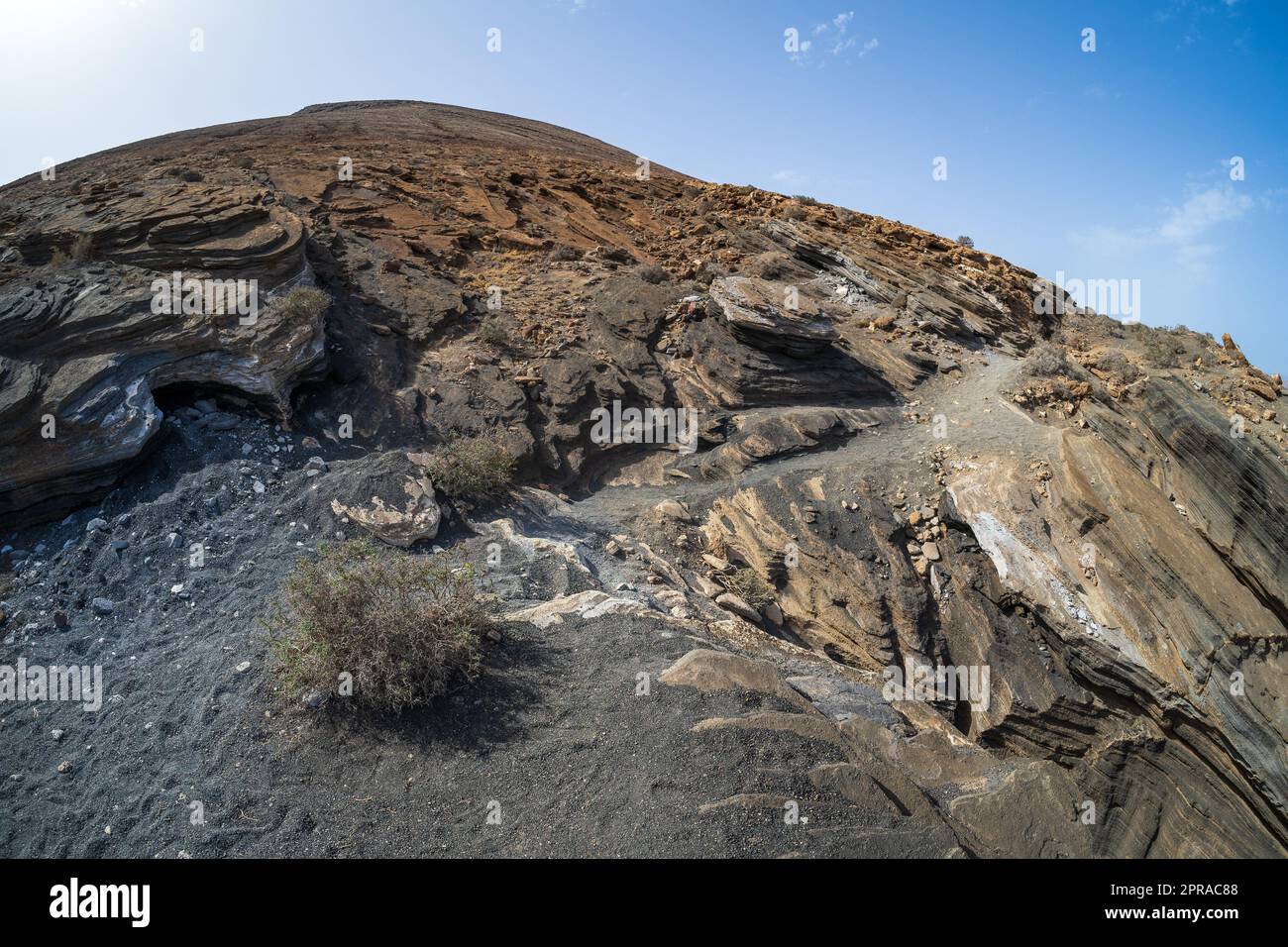 Tipico paesaggio vulcanico. Lanzarote, Isole Canarie. Spagna. Foto Stock