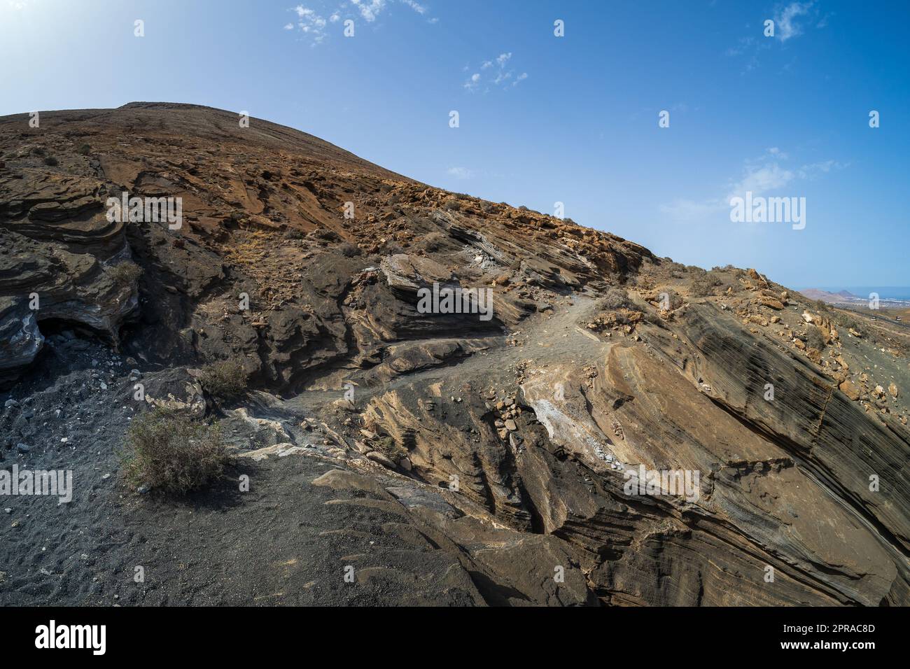 Tipico paesaggio vulcanico. Lanzarote, Isole Canarie. Spagna. Foto Stock
