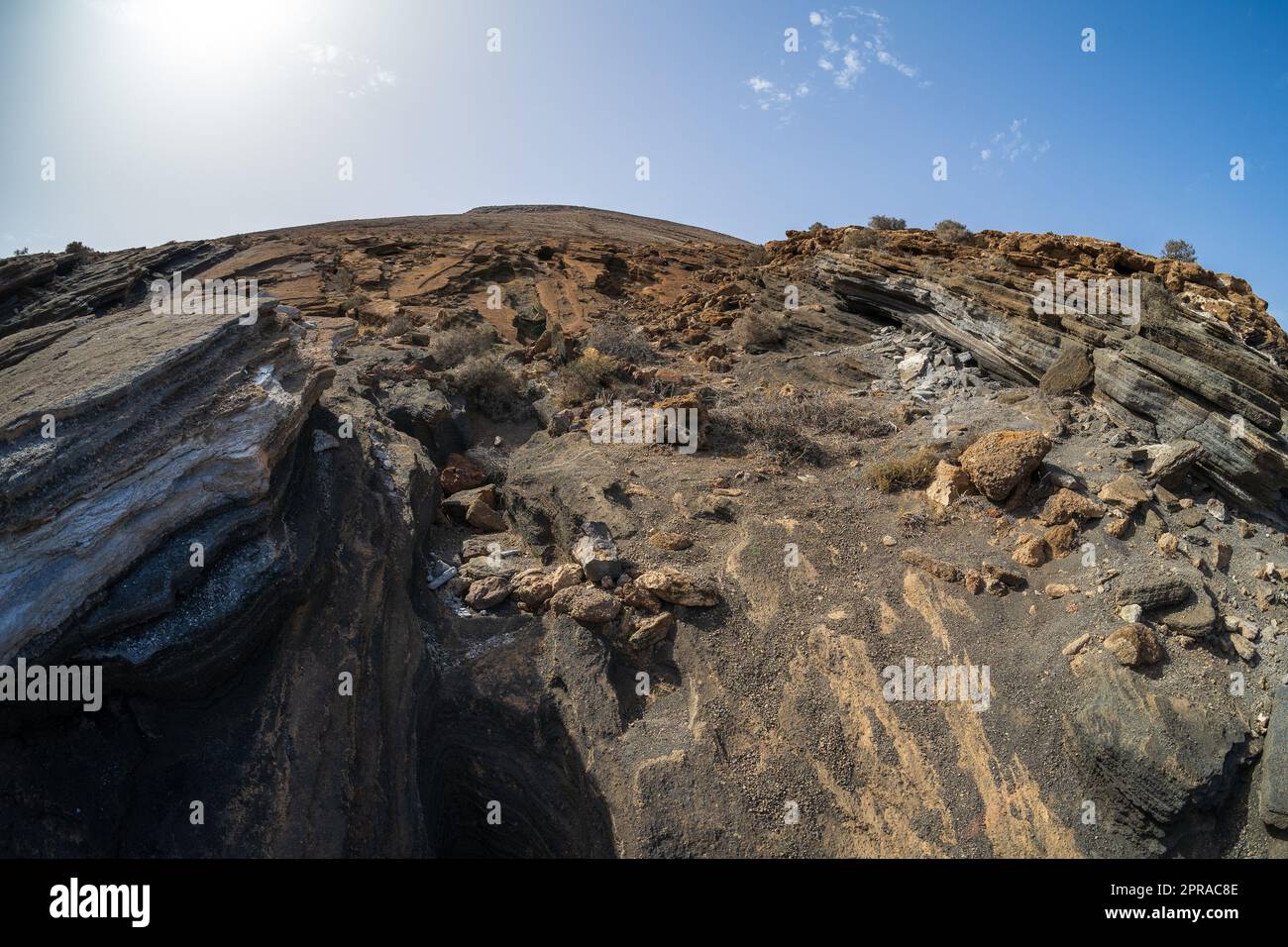 Tipico paesaggio vulcanico. Lanzarote, Isole Canarie. Spagna. Foto Stock
