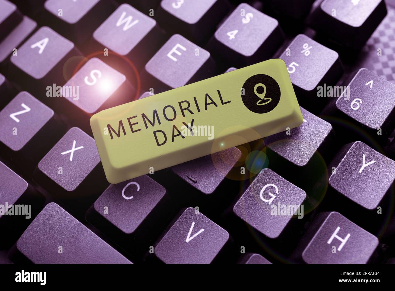 Testo calligrafico Memorial Day. Parola per onorare e ricordare coloro che sono morti nel servizio militare -49202 Foto Stock
