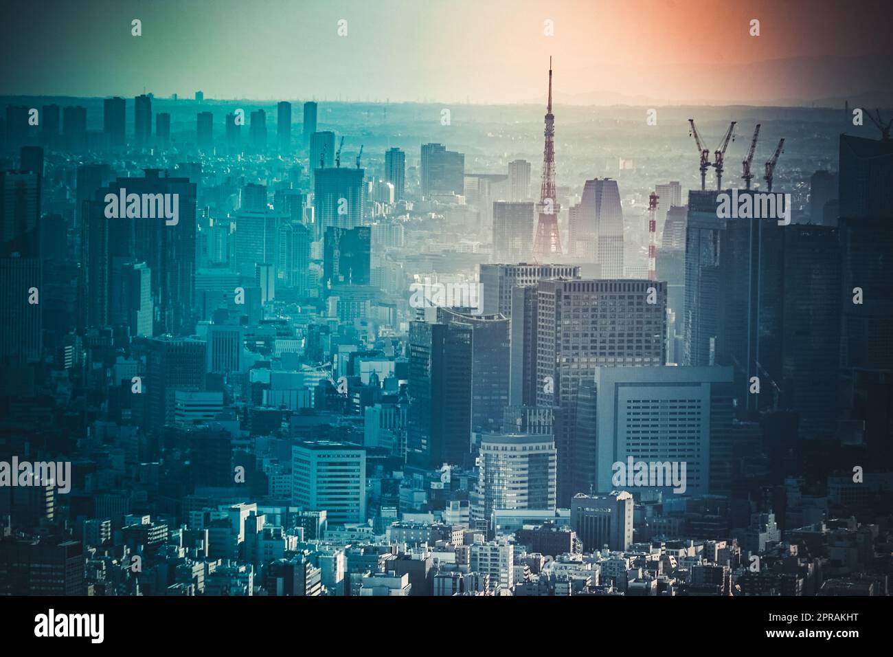 Gruppo edile nel centro di Tokyo Foto Stock