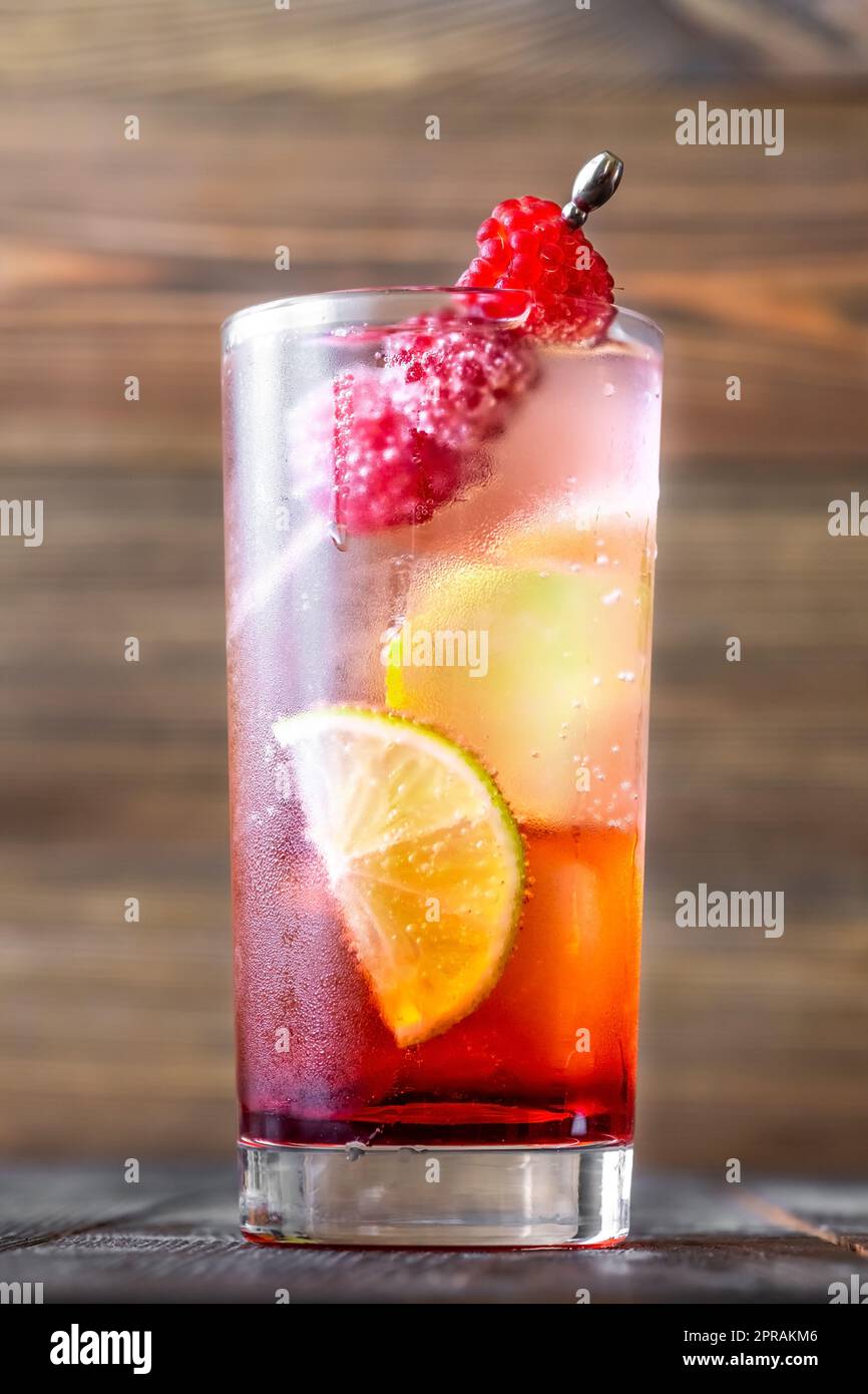 Cocktail rickey al lampone-lime Foto Stock