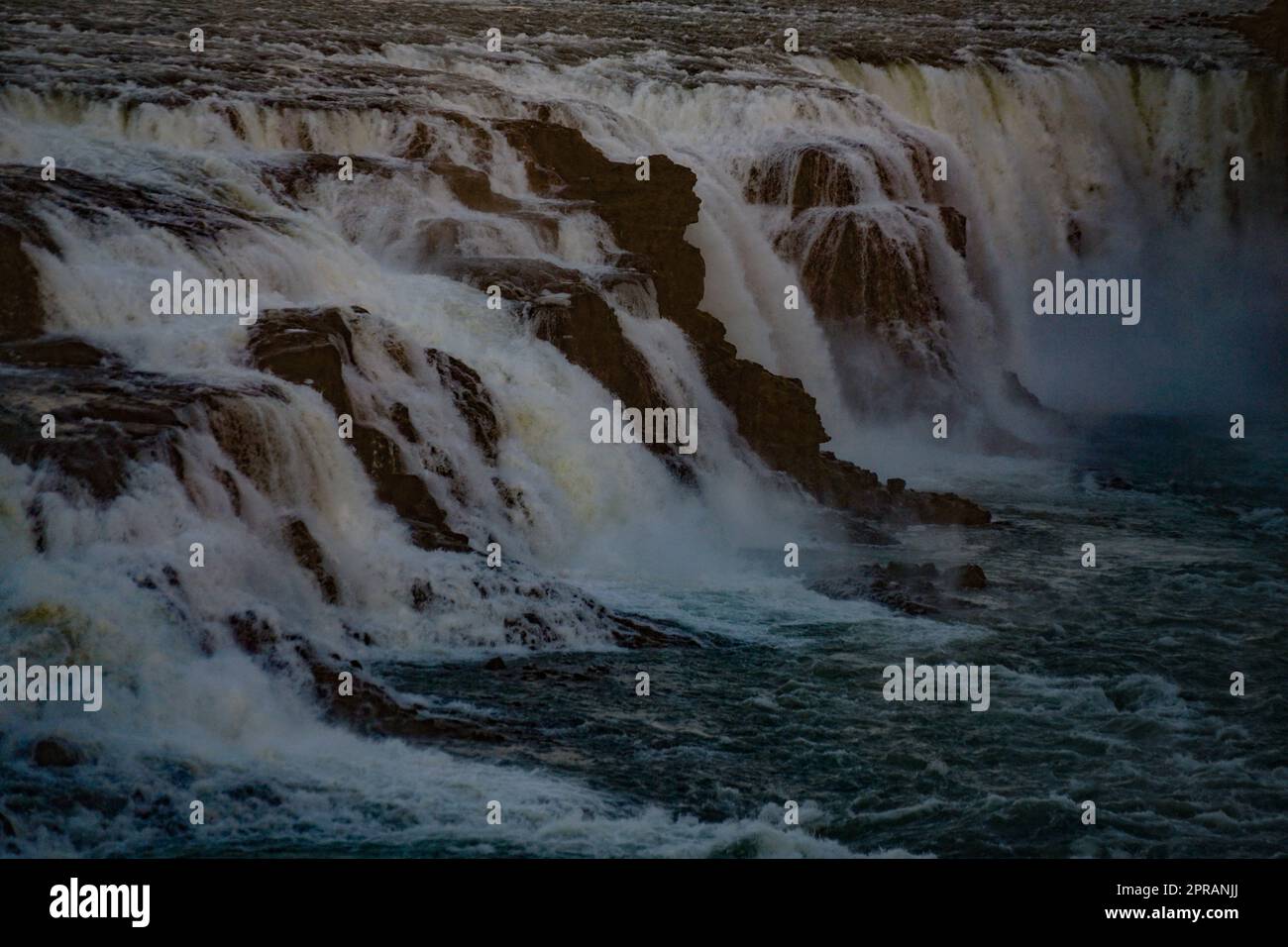 Gotorphoss e Morning ray (Islanda) Foto Stock