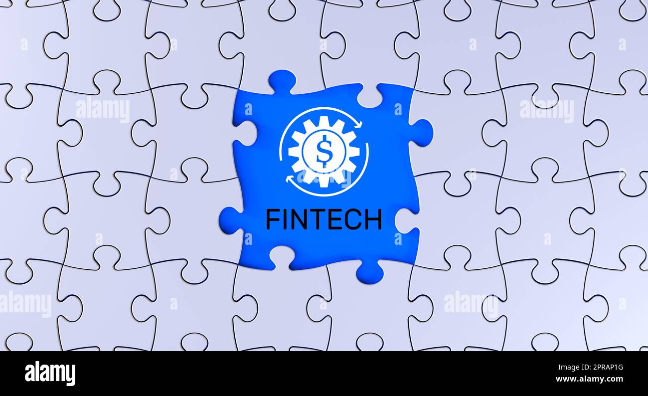 puzzle fintech Foto Stock