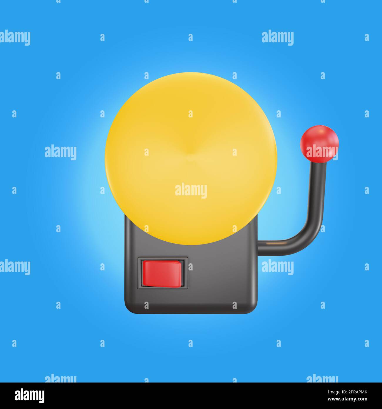 3d icona campana tema scuola Foto Stock