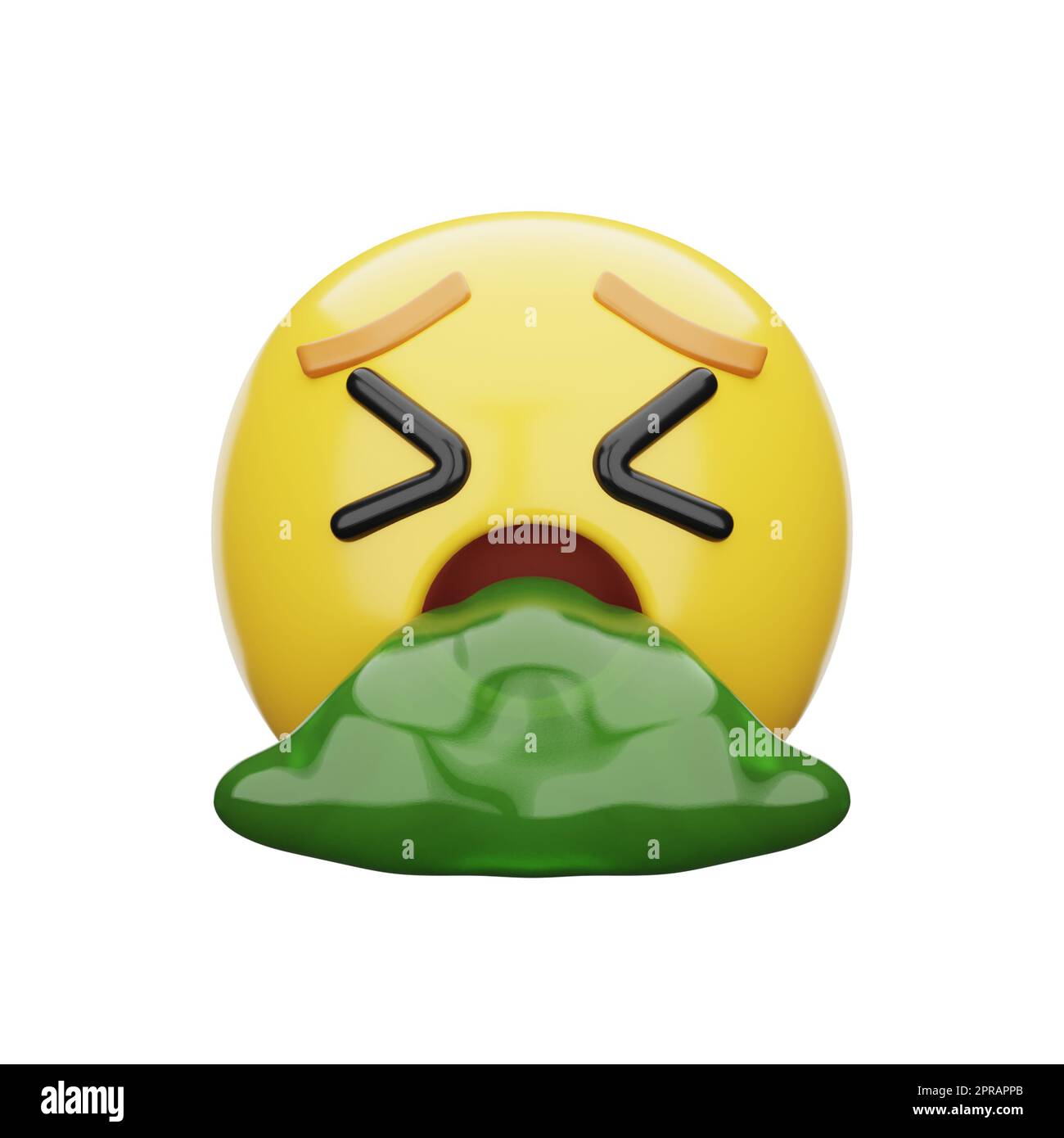 3D emoji Face Vomiting Foto Stock