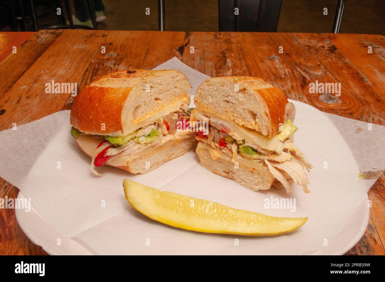 Turkey Bacon Club Sandwich Foto Stock