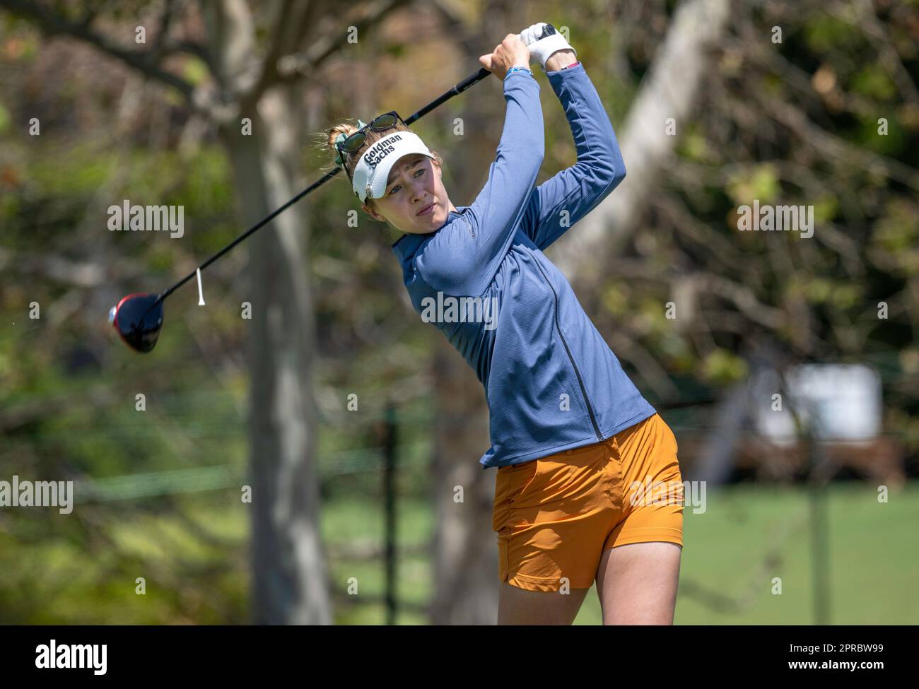 Los Angeles, California, Stati Uniti. 26th Apr, 2023. Il giocatore LPGA NELLY KORDA si allena al Wilshire Country Club durante il ProAm per il JM Eagle Championship. (Credit Image: © Mark Edward Harris/ZUMA Press Wire) SOLO PER USO EDITORIALE! Non per USO commerciale! Foto Stock