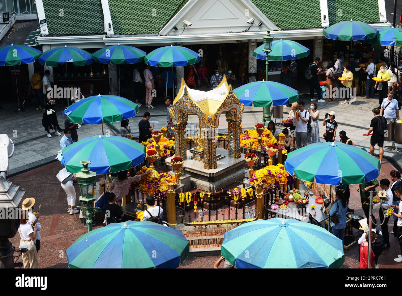 Santuario di Erawan a Bangkok, Thailandia. Foto Stock