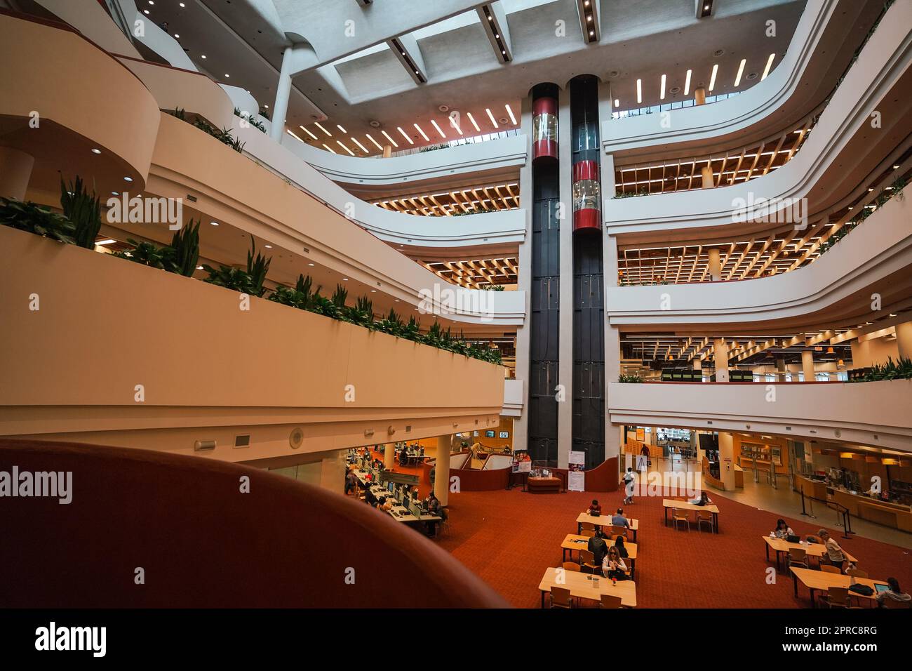 L'interno del ramo principale della Toronto Public Library al 789 di Yonge Street. Foto Stock