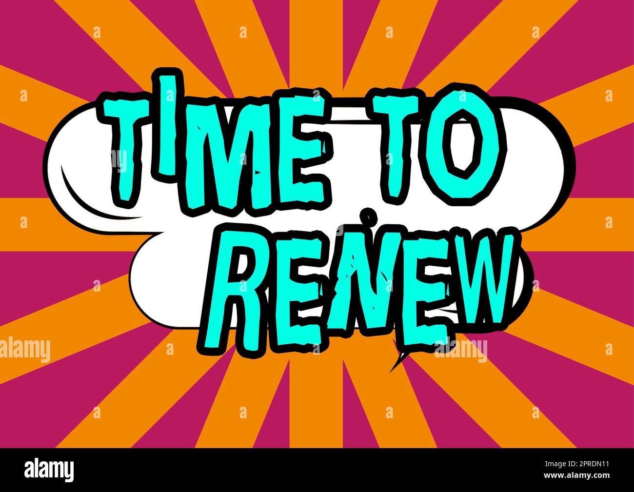 Didascalia di testo che presenta il tempo necessario per il rinnovo. Business idea continuare l'assicurazione protezione della vita e della proprietà acquisita Man in Suit presenta con simboli digitali per le aziende. Foto Stock