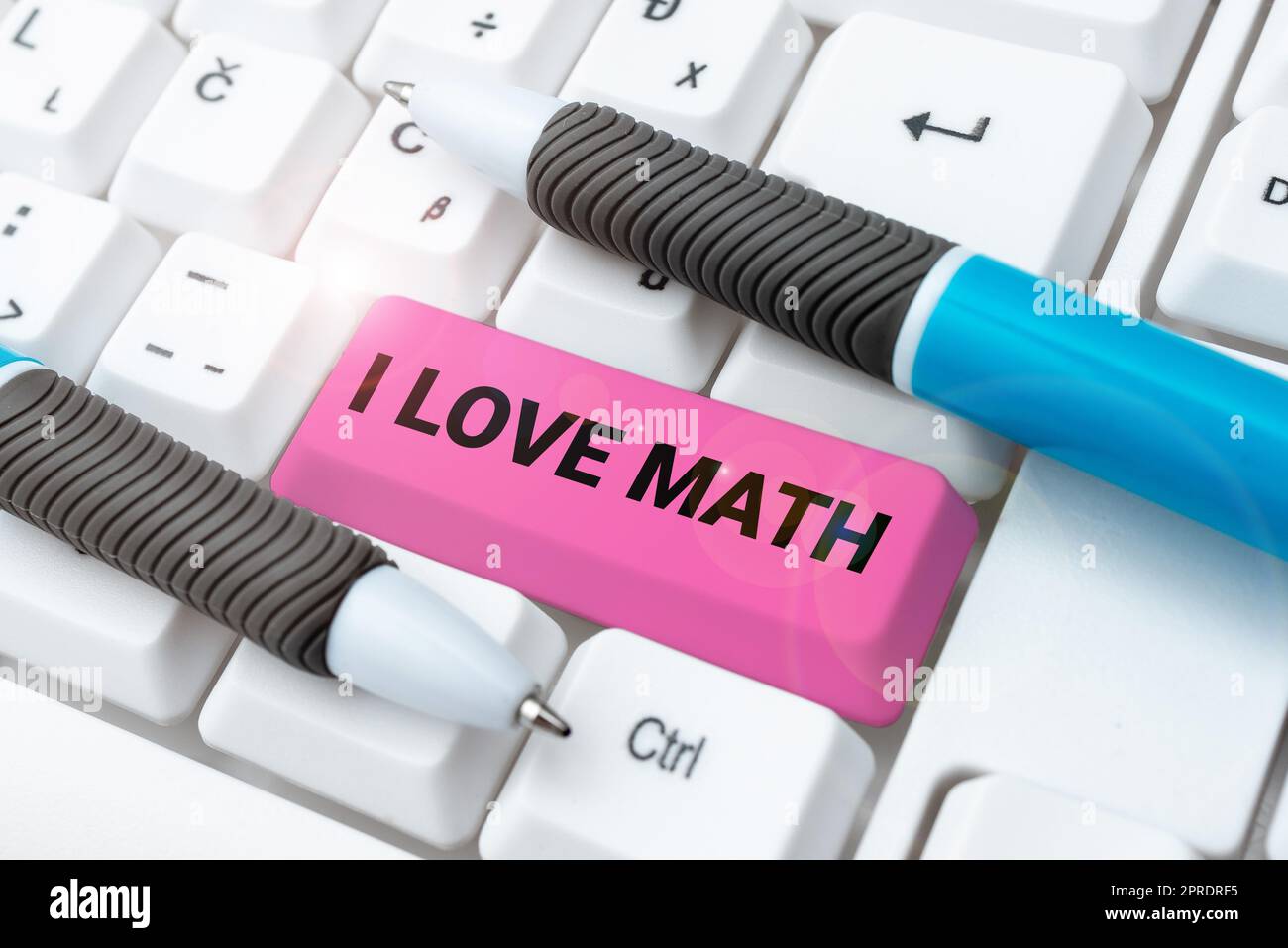 Visualizzazione concettuale i Love Math. Parola per a come mólto facendo i calcoli la matematica numero geek persona -48618 Foto Stock