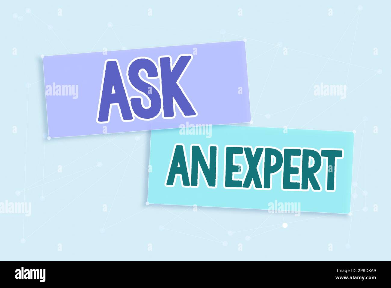 Didascalia di testo per la presentazione Chiedi a un esperto. Concetto di business chiedere consigli a qualcuno con una grande conoscenza di un argomento forme geometriche vuote per la pubblicità e la promozione aziendale. Foto Stock