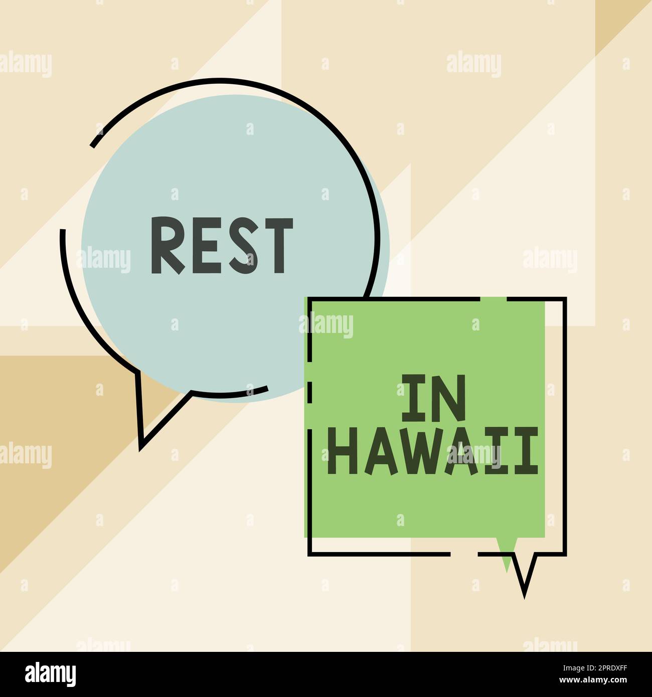 L'ispirazione mostra il segno riposa alle Hawaii. Concetto significa trascorrere momenti rilassanti godendosi le bellissime spiagge e il notebook estivo con importanti messaggi sulla scrivania con forniture per ufficio. Foto Stock