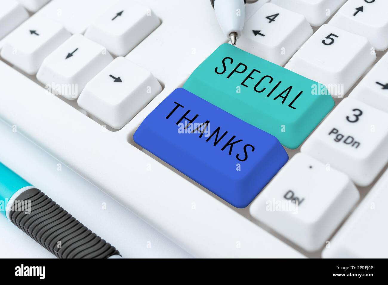 Segno che mostra grazie speciali, parola per apprezzare qualcosa o qualcuno in un modo più unico Foto Stock